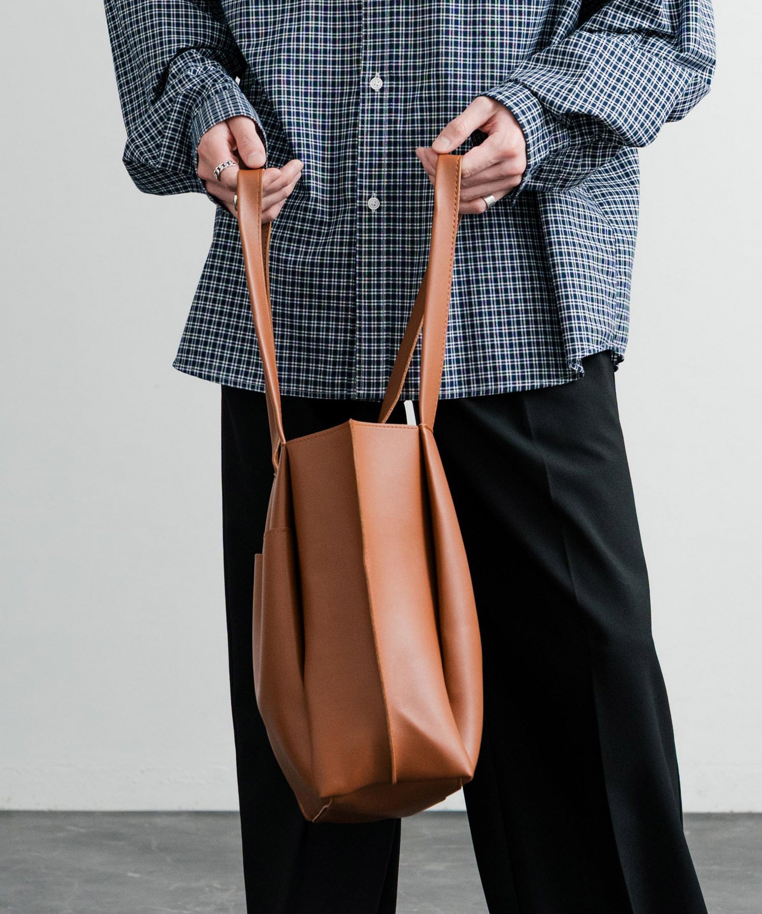 新色追加 PUワンショルダートートバッグ　ポーチセット 14772