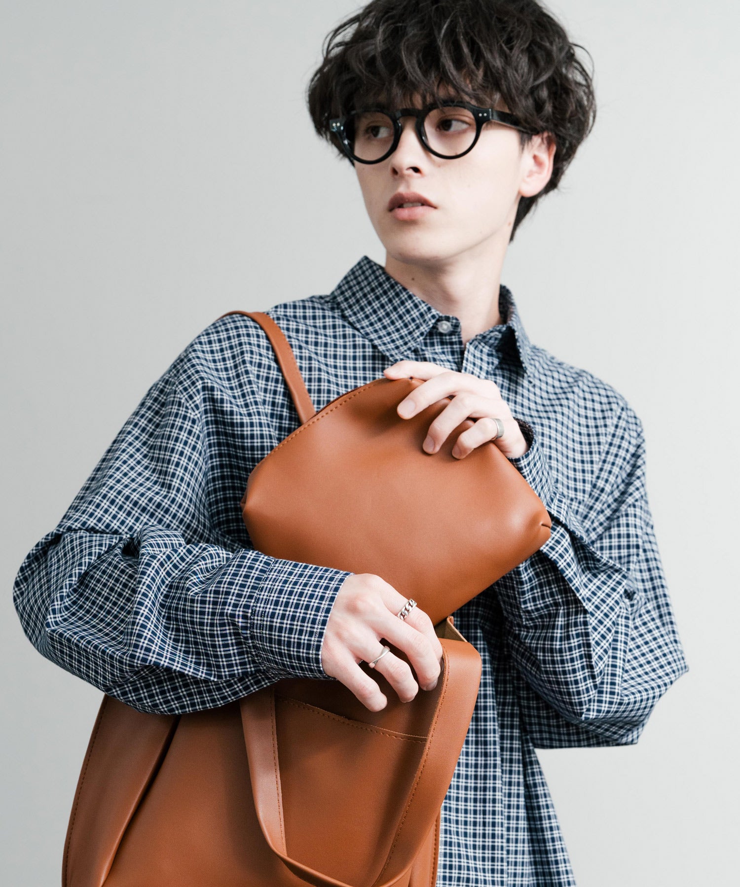 新色追加 PUワンショルダートートバッグ　ポーチセット 14772