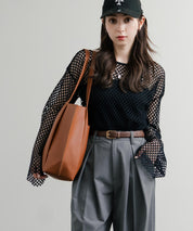 新色追加 PUワンショルダートートバッグ　ポーチセット 14772