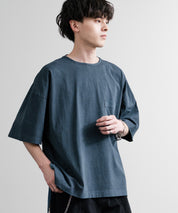Audience オーディエンス ピグメントUSAコットン16/-天竺8.45オンス胸ポケット付きサイドスリットボクシーAラインビッグTシャツ AUD6626 14776