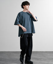 Audience オーディエンス ピグメントUSAコットン16/-天竺8.45オンス胸ポケット付きサイドスリットボクシーAラインビッグTシャツ AUD6626 14776