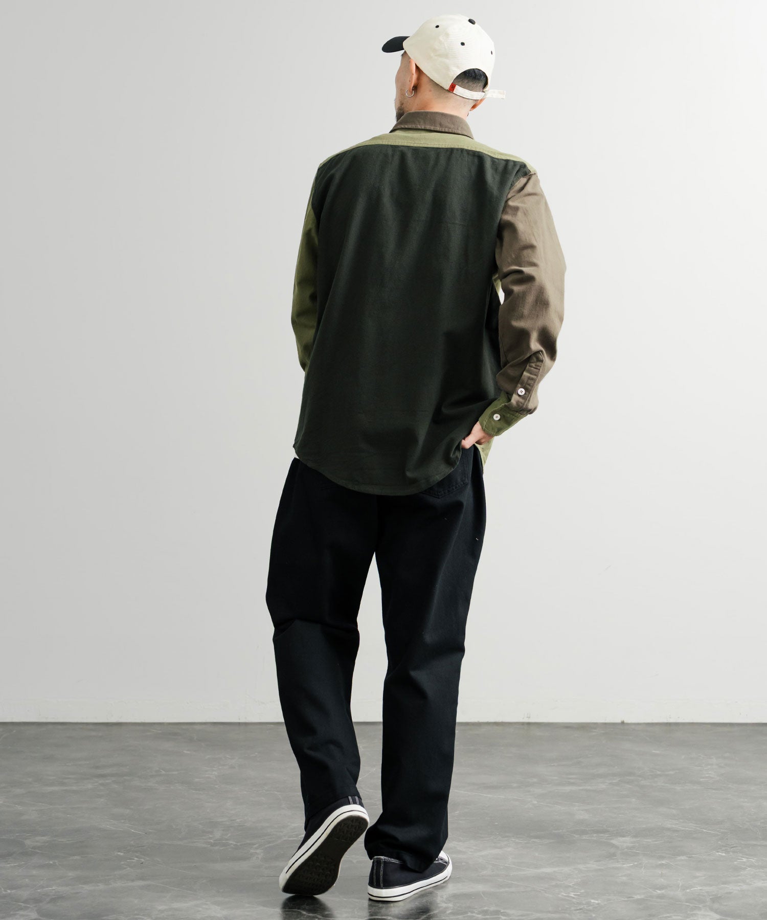 KRIFF MAYER クリフメイヤー ルーズシルエット コットンビエラ無地長袖シャツ 2516301 14780