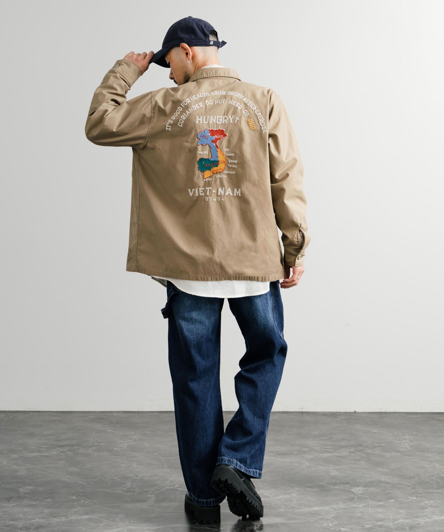 KRIFF MAYER クリフメイヤー スーベニア刺繍長袖ミリタリーシャツジャケット 2514001 14783