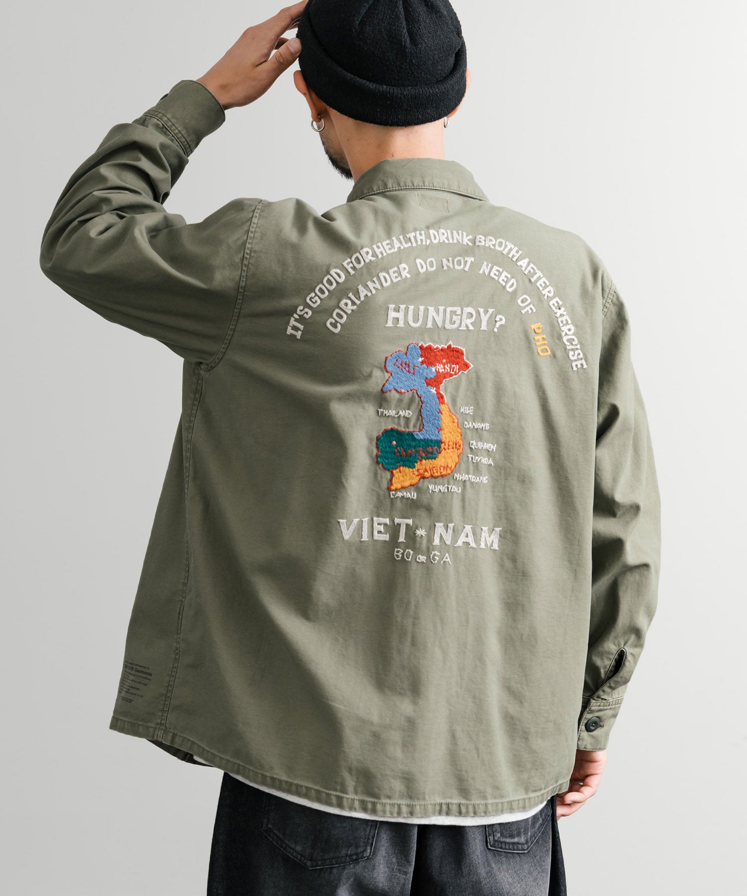 KRIFF MAYER クリフメイヤー スーベニア刺繍長袖ミリタリーシャツジャケット 2514001 14783