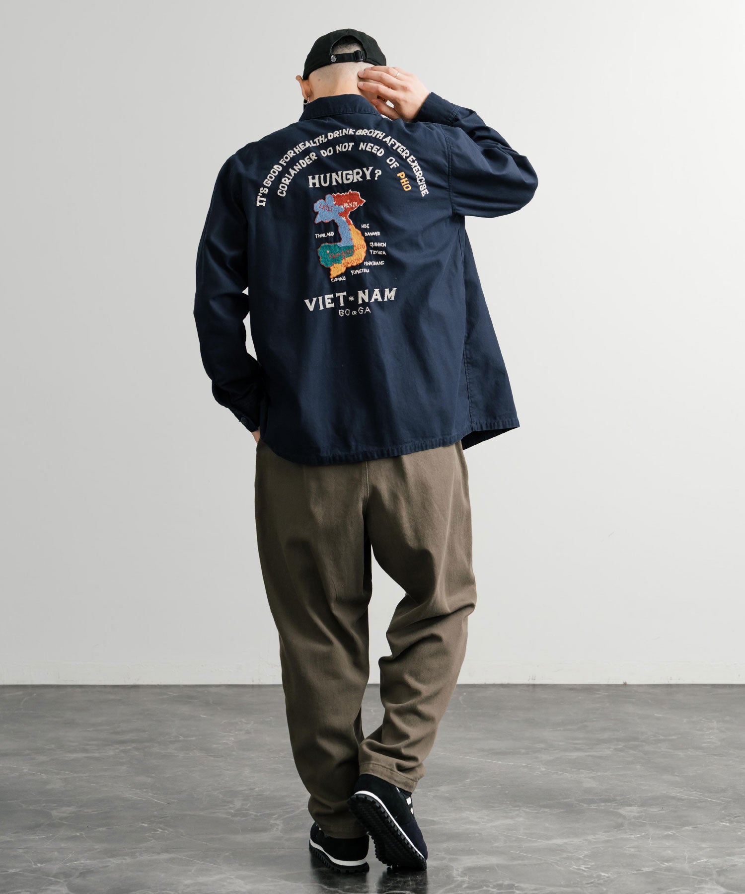 KRIFF MAYER クリフメイヤー スーベニア刺繍長袖ミリタリーシャツジャケット 2514001 14783