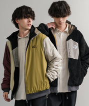 KRIFF MAYER クリフメイヤー2WAY リバーシブル ひっくりフード付きボアジャケット/ロゴ刺繍入りマウンテンパーカー 2514403 14795