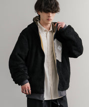 KRIFF MAYER クリフメイヤー2WAY リバーシブル ひっくりフード付きボアジャケット/ロゴ刺繍入りマウンテンパーカー 2514403 14795