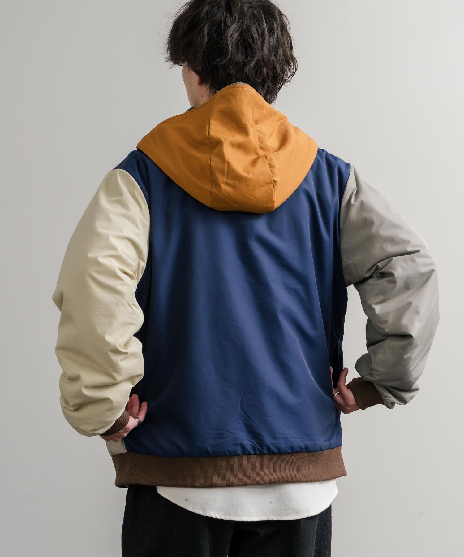 KRIFF MAYER クリフメイヤー2WAY リバーシブル ひっくりフード付きボアジャケット/ロゴ刺繍入りマウンテンパーカー 2514403 14795
