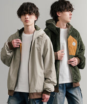 KRIFF MAYER クリフメイヤー2WAY リバーシブル ひっくりフード付きボアジャケット/ロゴ刺繍入りマウンテンパーカー 2514403 14795