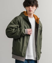 KRIFF MAYER クリフメイヤー2WAY リバーシブル ひっくりフード付きボアジャケット/ロゴ刺繍入りマウンテンパーカー 2514403 14795