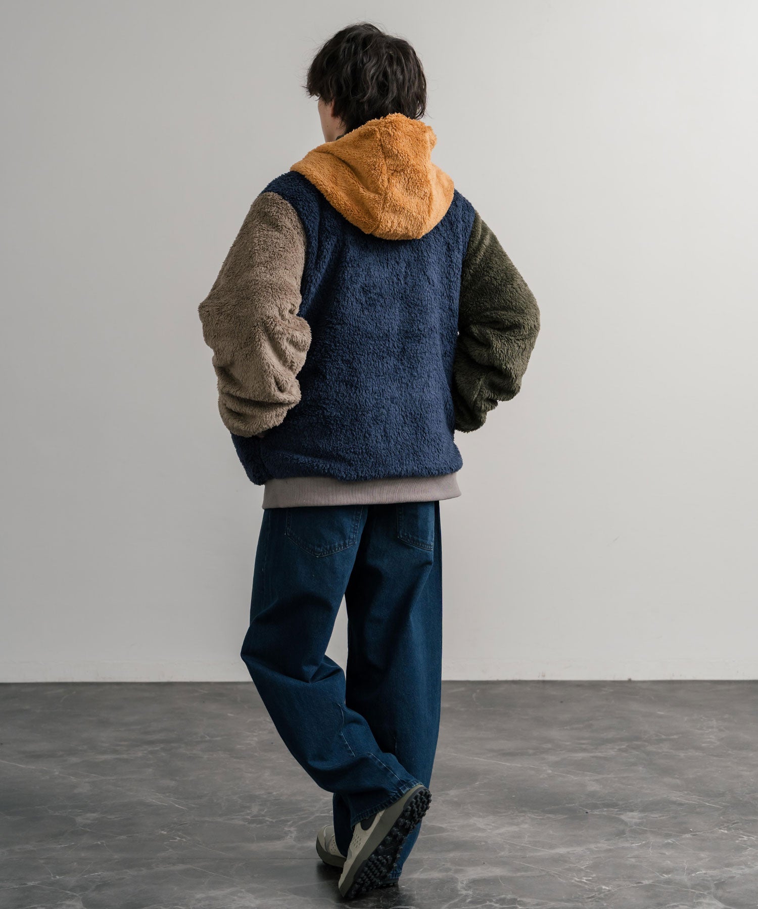 KRIFF MAYER クリフメイヤー2WAY リバーシブル ひっくりフード付きボアジャケット/ロゴ刺繍入りマウンテンパーカー 2514403 14795