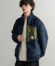 KRIFF MAYER クリフメイヤー 2WAY リバーシブルひっくりスタンドネックボアジャケット/ロゴ刺繍入りボアブルゾン 2514404 14796