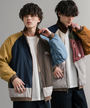 KRIFF MAYER クリフメイヤー 2WAY リバーシブルひっくりスタンドネックボアジャケット/ロゴ刺繍入りボアブルゾン 2514404 14796