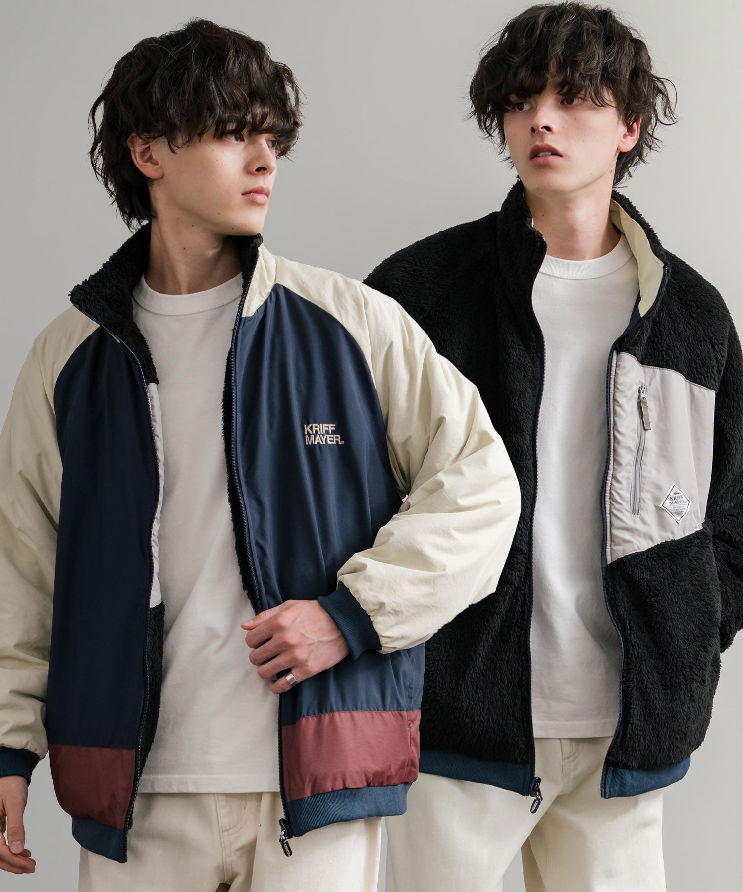 KRIFF MAYER クリフメイヤー 2WAY リバーシブルひっくりスタンドネック