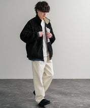 KRIFF MAYER クリフメイヤー 2WAY リバーシブルひっくりスタンドネックボアジャケット/ロゴ刺繍入りボアブルゾン 2514404 14796