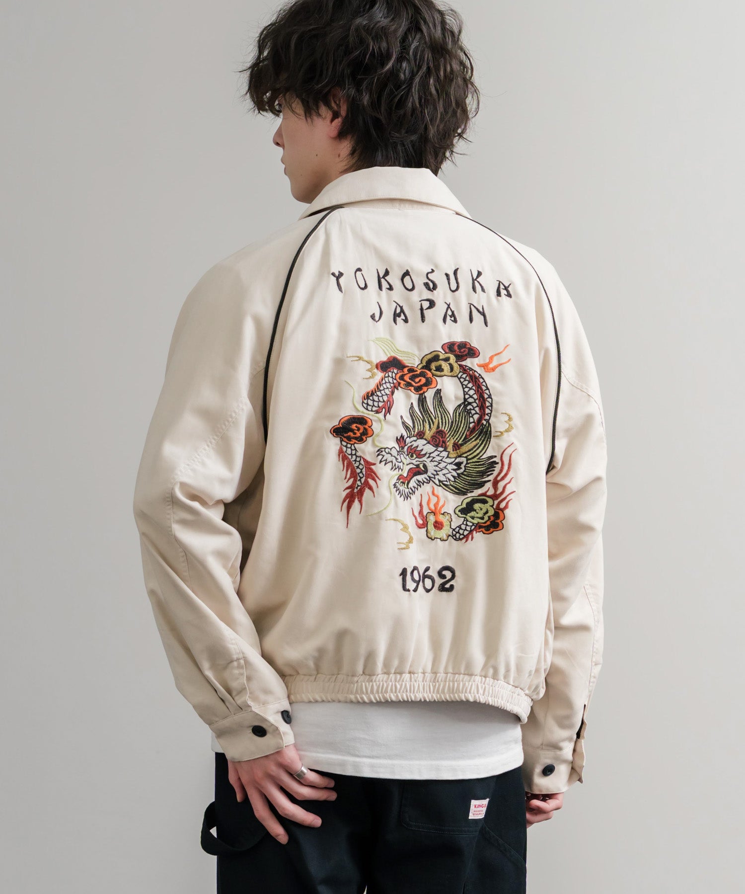 KRIFF MAYER クリフメイヤー オーバーサイズスーベニア刺繍ステンカラージャケット/ダブルジップラグランスリーブブルゾン 2515101 14797