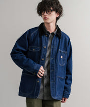 KRIFF MAYER クリフメイヤー オーバーサイズ襟コーデュロイ裏フリースデニムカバーオール デニムジャケット 2515107 14798