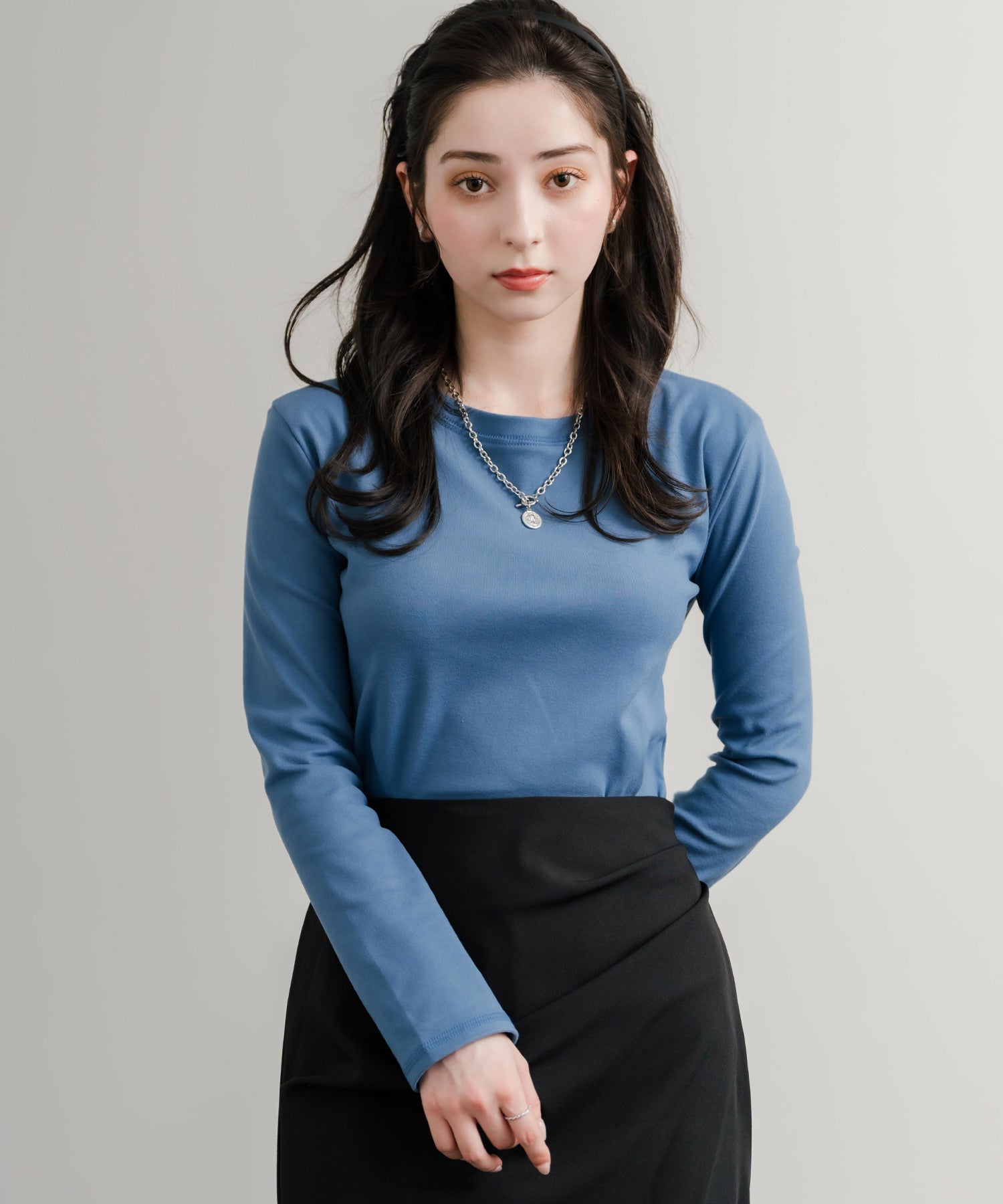 レギュラースリーブ クルーネックロングTシャツ 14801