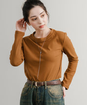 レギュラースリーブ クルーネックロングTシャツ 14801