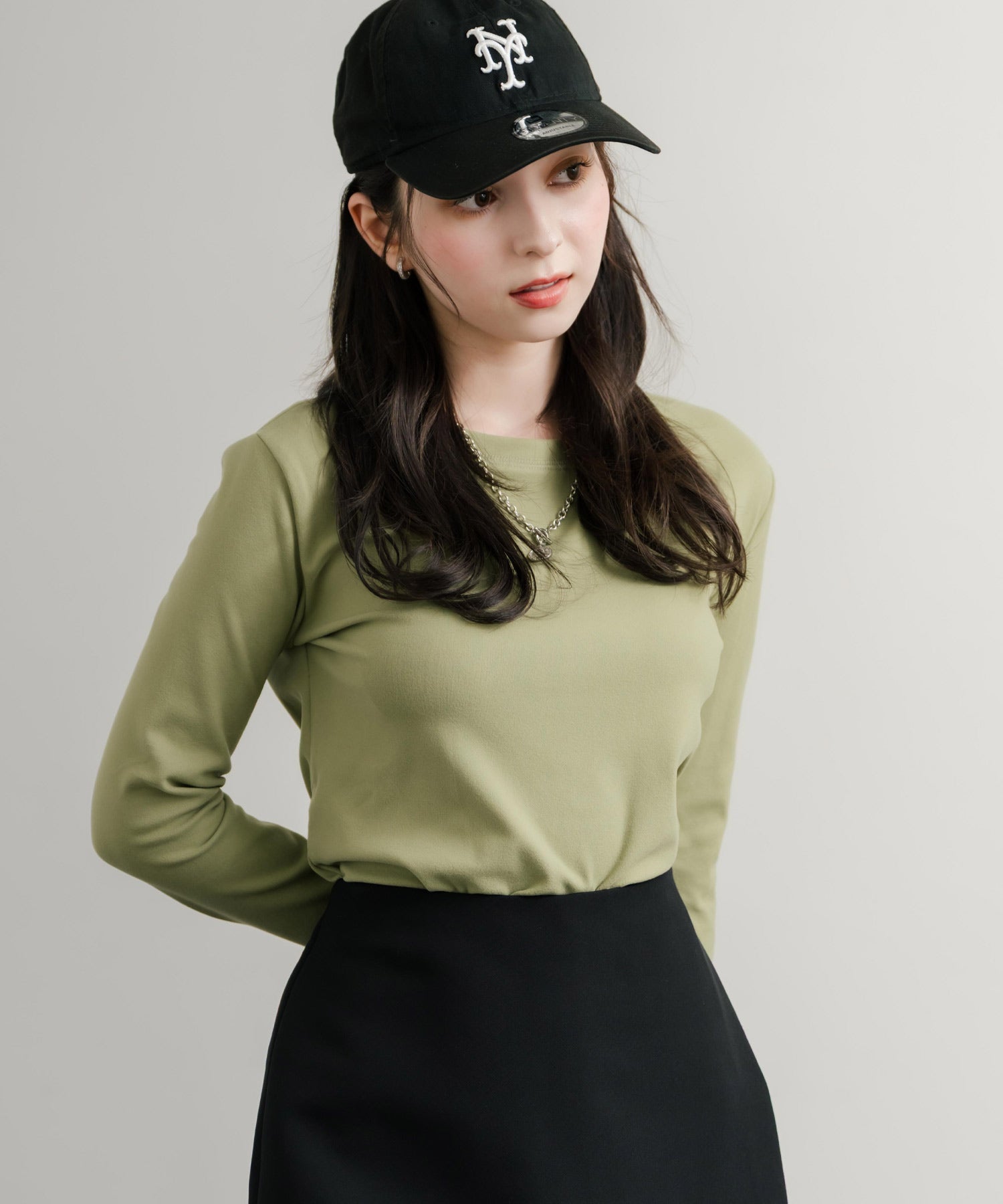 レギュラースリーブ クルーネックロングTシャツ 14801