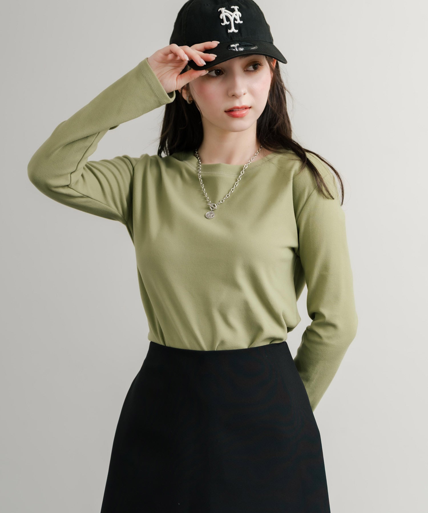 レギュラースリーブ クルーネックロングTシャツ 14801