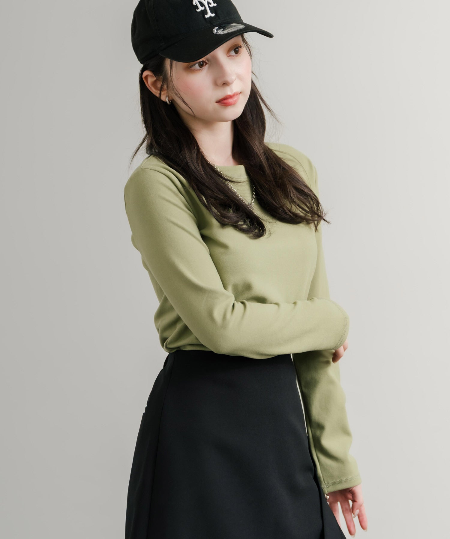 レギュラースリーブ クルーネックロングTシャツ 14801
