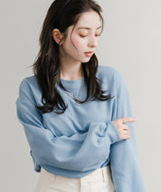 オーバーサイズバルーンスリーブワッフルロングTシャツ 14803