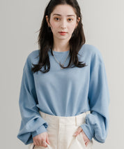 オーバーサイズバルーンスリーブワッフルロングTシャツ 14803