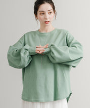 オーバーサイズバルーンスリーブワッフルロングTシャツ 14803