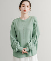 オーバーサイズバルーンスリーブワッフルロングTシャツ 14803