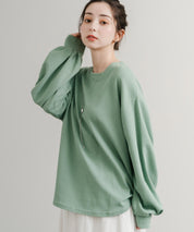 オーバーサイズバルーンスリーブワッフルロングTシャツ 14803