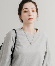 オーバーサイズバルーンスリーブワッフルロングTシャツ 14803