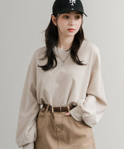 オーバーサイズバルーンスリーブワッフルロングTシャツ 14803