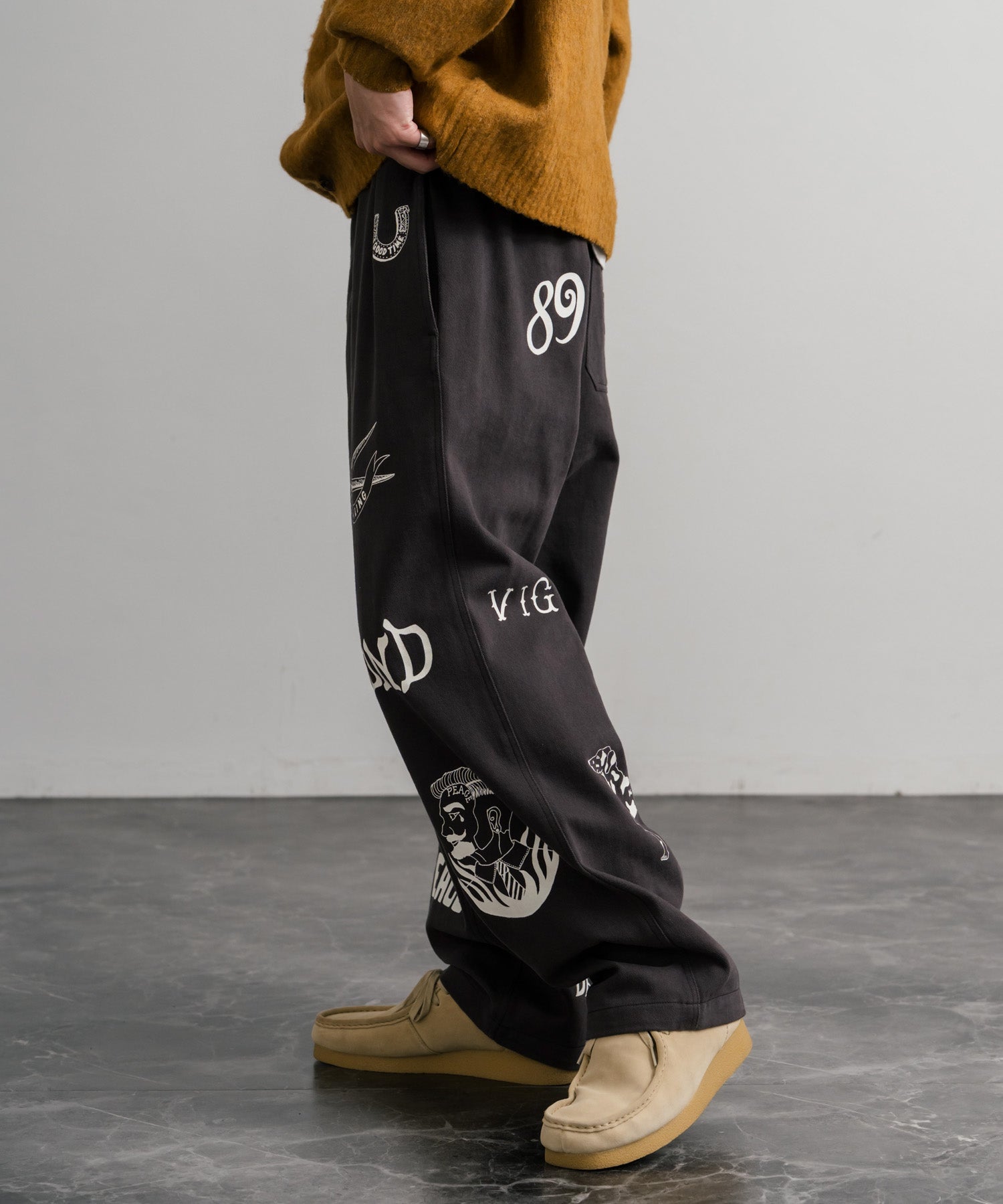 KRIFF MAYER クリフメイヤー メモリアルグラフィックプリントレタリング2タックワークパンツ 2515112 14829