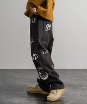 KRIFF MAYER クリフメイヤー メモリアルグラフィックプリントレタリング2タックワークパンツ 2515112 14829