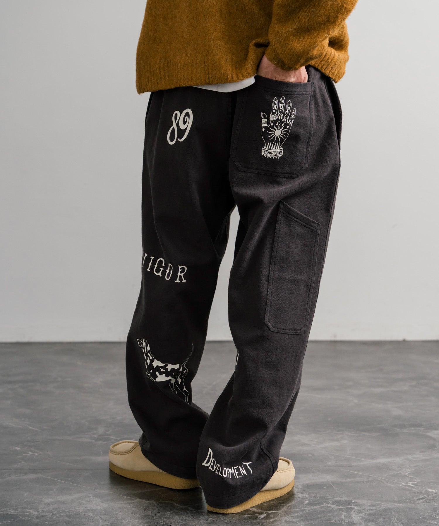 KRIFF MAYER クリフメイヤー メモリアルグラフィックプリントレタリング2タックワークパンツ 2515112 14829