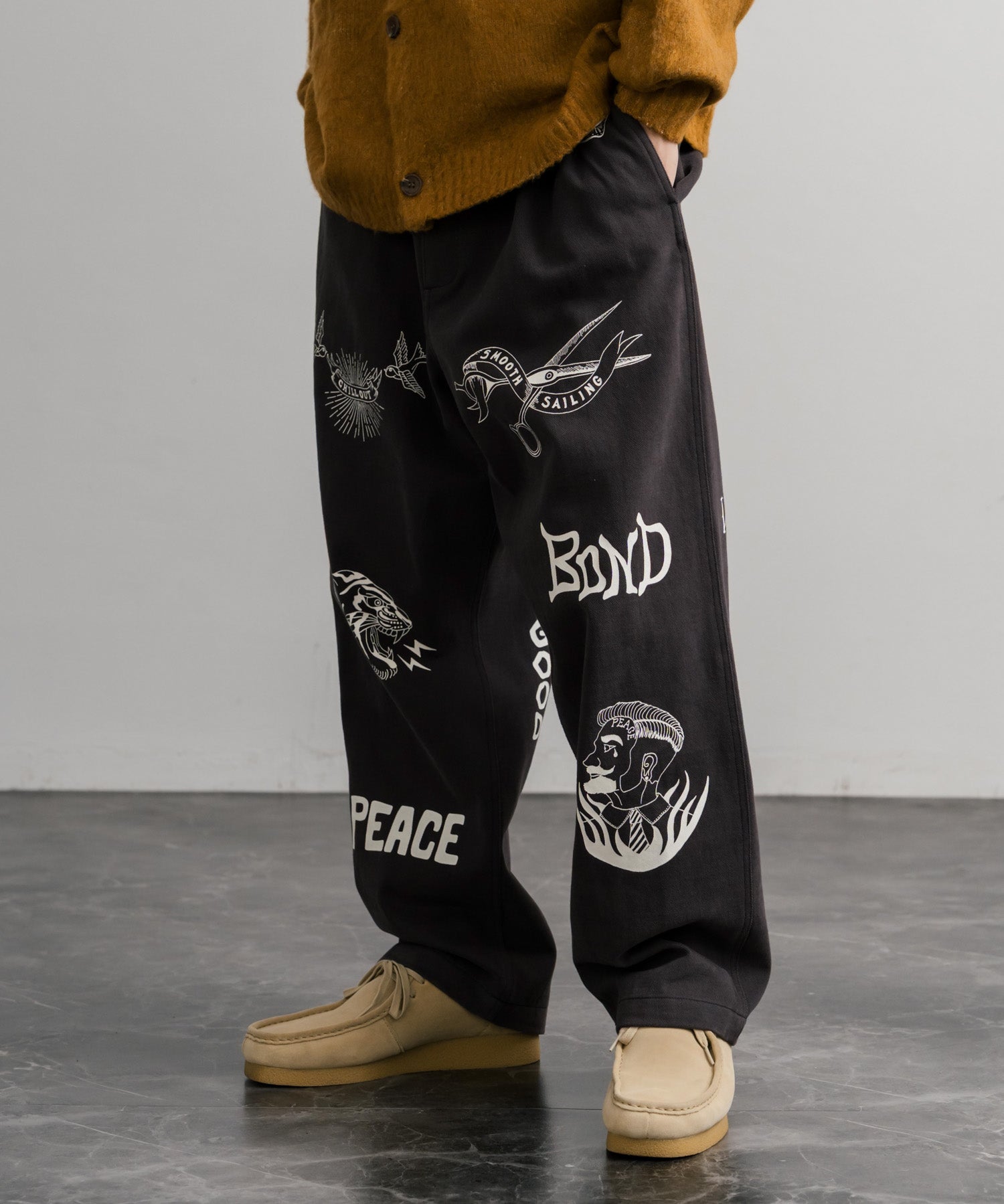 KRIFF MAYER クリフメイヤー メモリアルグラフィックプリントレタリング2タックワークパンツ 2515112 14829