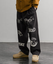 KRIFF MAYER クリフメイヤー メモリアルグラフィックプリントレタリング2タックワークパンツ 2515112 14829