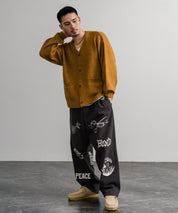 KRIFF MAYER クリフメイヤー メモリアルグラフィックプリントレタリング2タックワークパンツ 2515112 14829