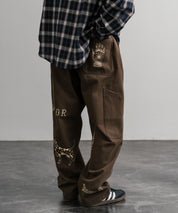 KRIFF MAYER クリフメイヤー メモリアルグラフィックプリントレタリング2タックワークパンツ 2515112 14829