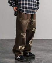 KRIFF MAYER クリフメイヤー メモリアルグラフィックプリントレタリング2タックワークパンツ 2515112 14829