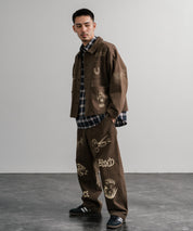 KRIFF MAYER クリフメイヤー メモリアルグラフィックプリントレタリング2タックワークパンツ 2515112 14829