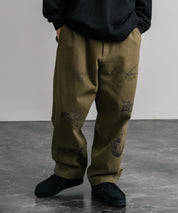 KRIFF MAYER クリフメイヤー メモリアルグラフィックプリントレタリング2タックワークパンツ 2515112 14829