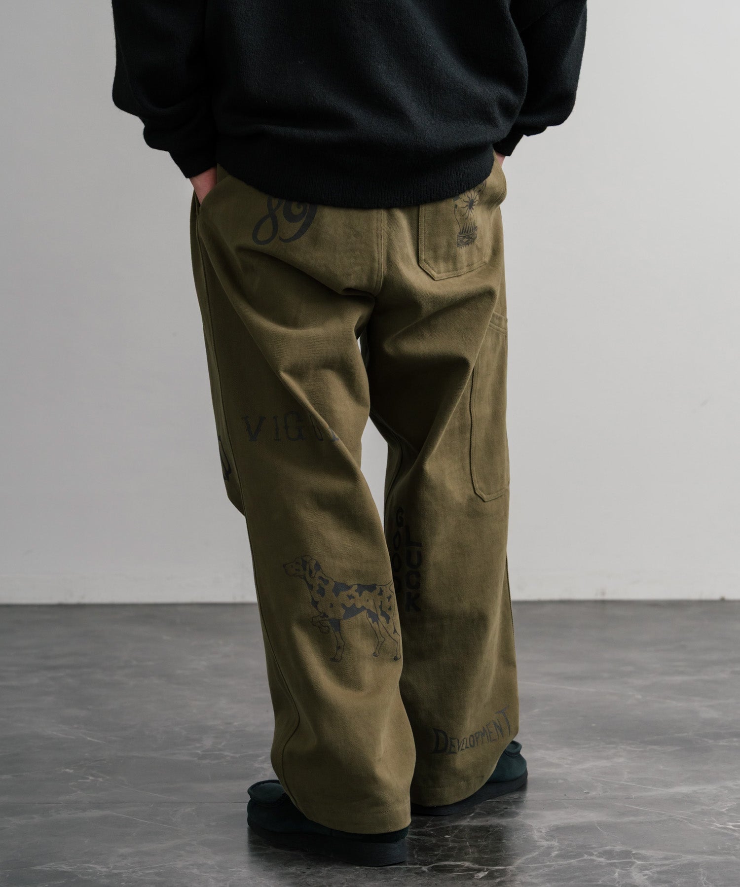 KRIFF MAYER クリフメイヤー メモリアルグラフィックプリントレタリング2タックワークパンツ 2515112 14829