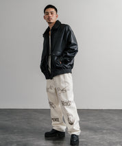 KRIFF MAYER クリフメイヤー メモリアルグラフィックプリントレタリング2タックワークパンツ 2515112 14829