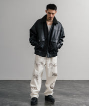 KRIFF MAYER クリフメイヤー メモリアルグラフィックプリントレタリング2タックワークパンツ 2515112 14829