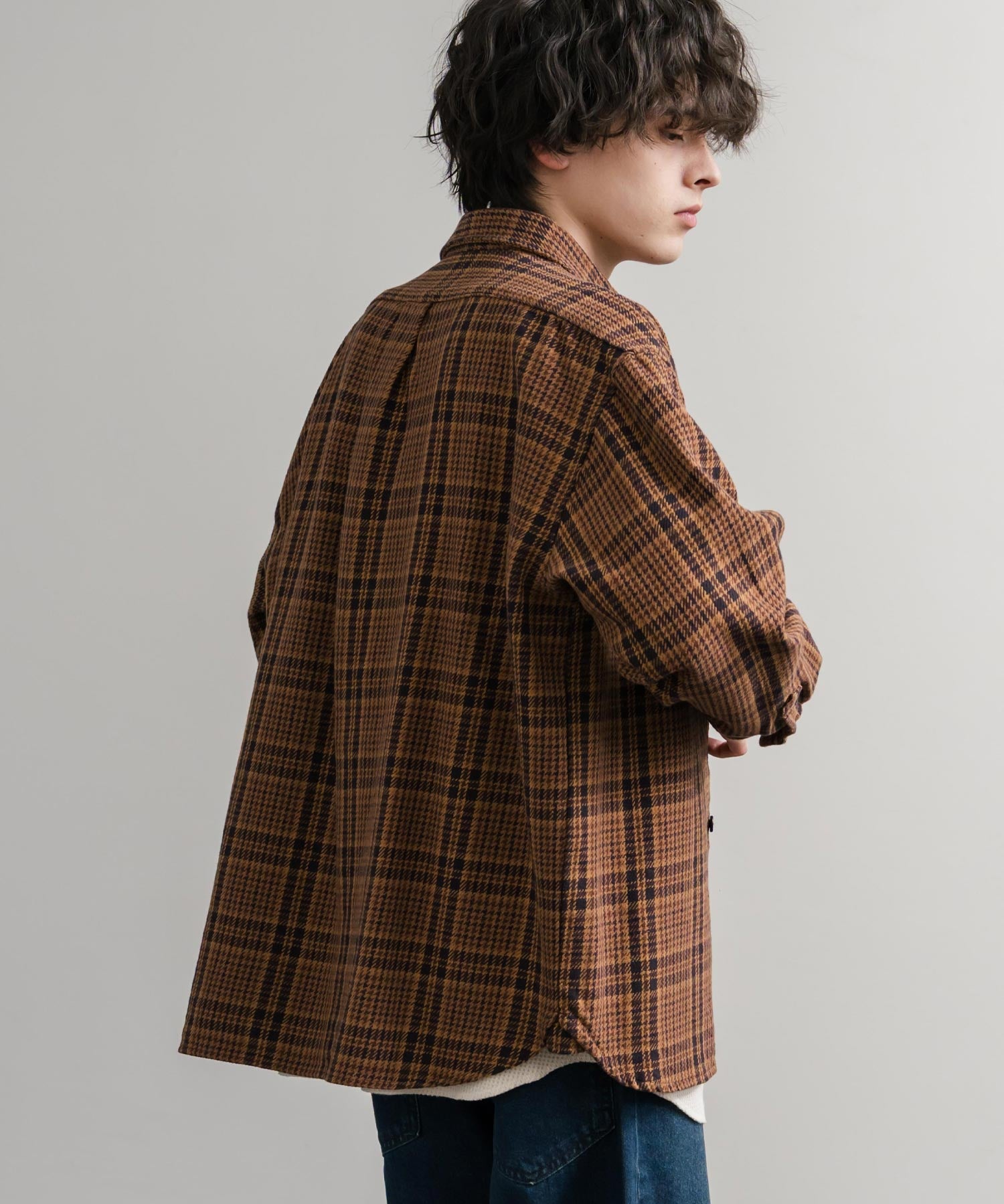 Upscape Audience 日本製10/2ヘビーツイルヴィンテージチェックワークジャケット AUD7353 14831
