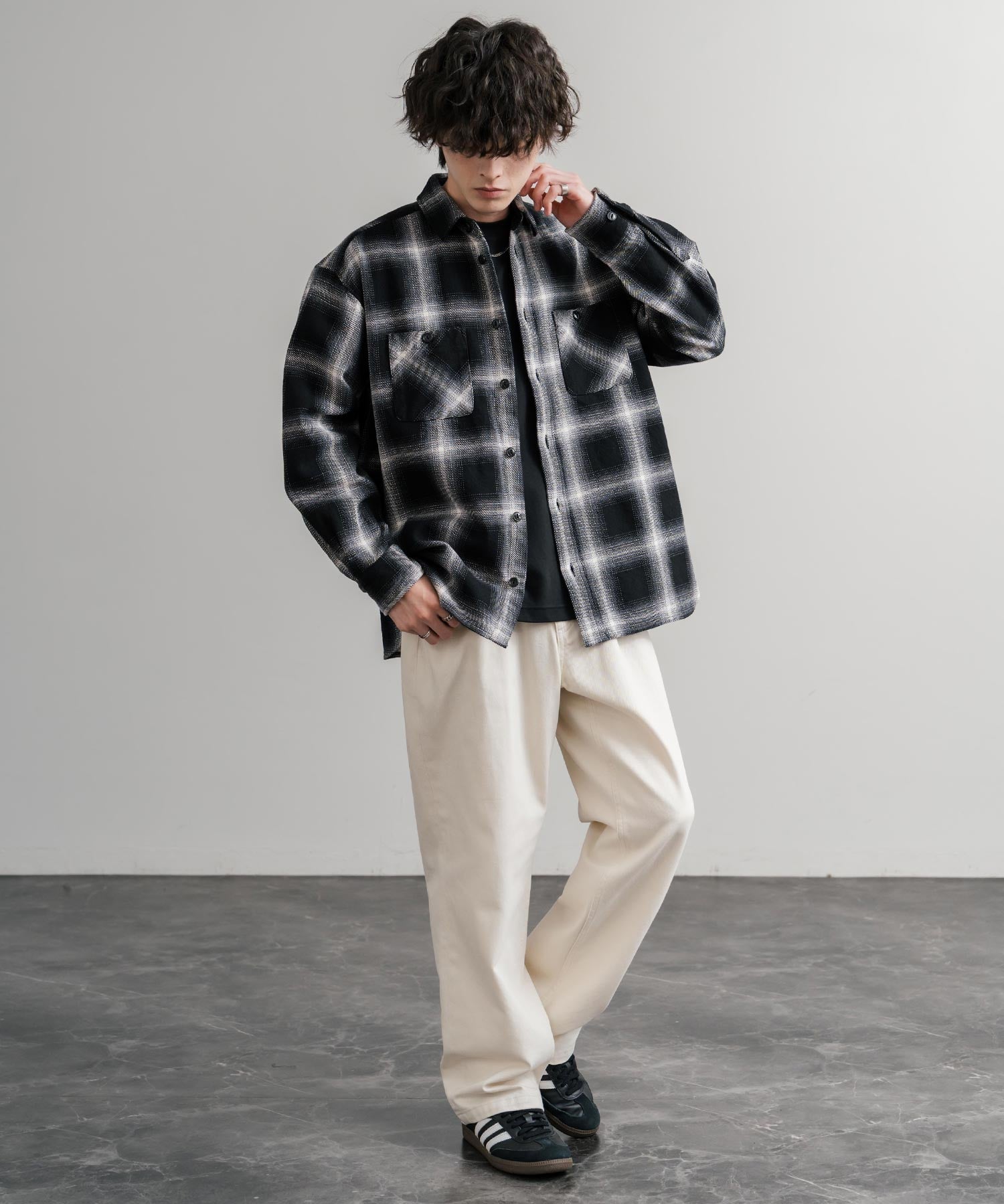 Upscape Audience 日本製10/2ヘビーツイルヴィンテージチェックワークジャケット AUD7353 14831