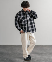 Upscape Audience 日本製10/2ヘビーツイルヴィンテージチェックワークジャケット AUD7353 14831