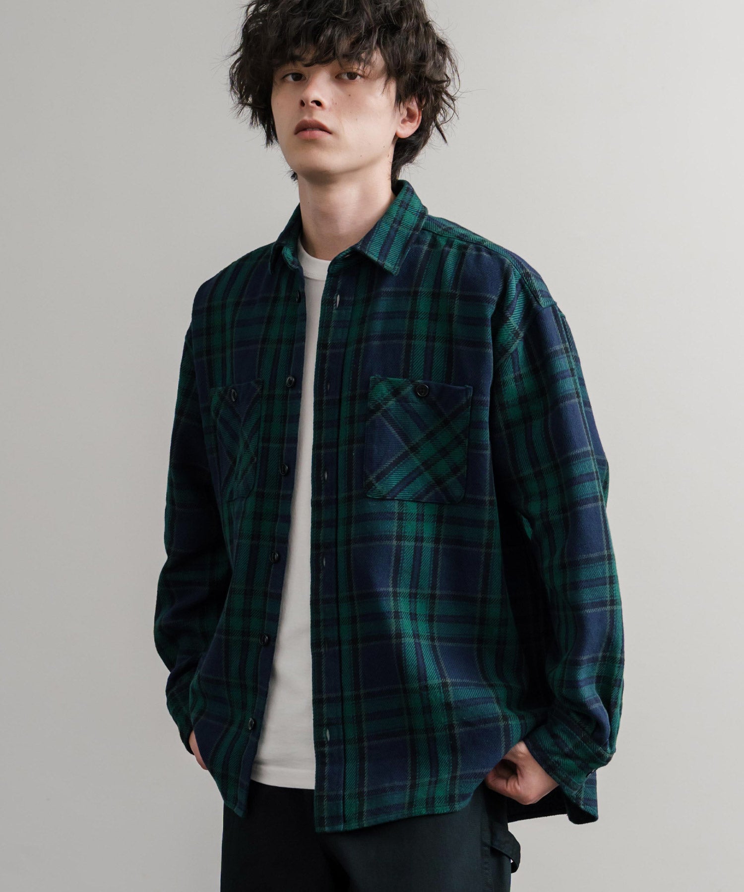 Upscape Audience 日本製10/2ヘビーツイルヴィンテージチェックワークジャケット AUD7353 14831
